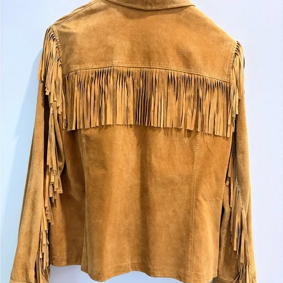 Vintage Ralph Lauren Dry Goods Supply Fringe Suede Western Jacket - Picture 2 of 11